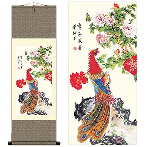 Sunmir (TM) Silk scroll painting Song of the Phoenix