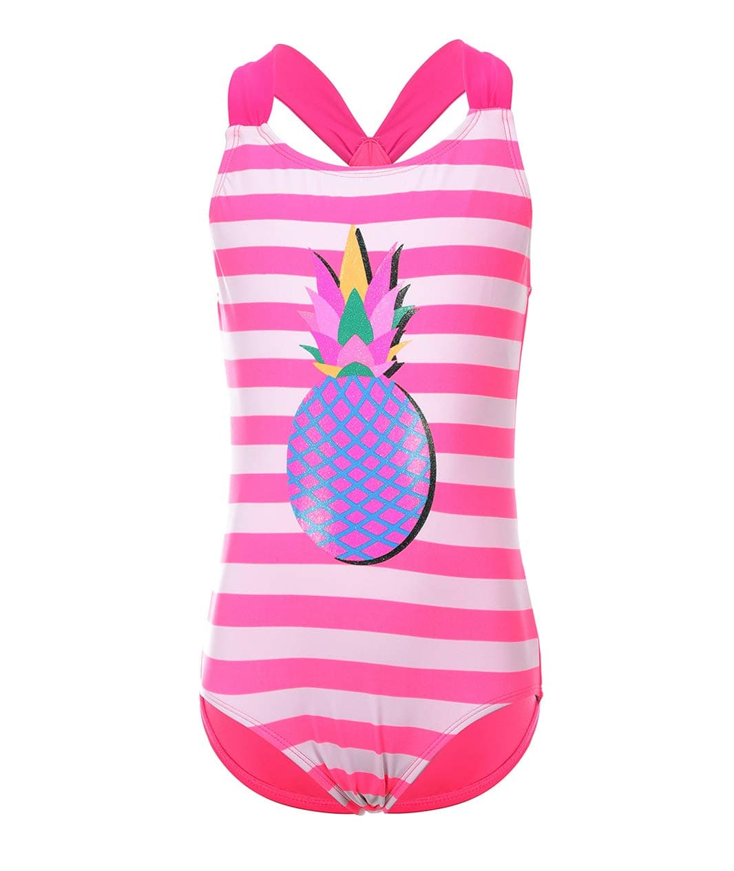 BELLOO Girls One Piece Swimsuits, Ruffle One Shoulder Bathing Suit for Girls, 4-16 Years