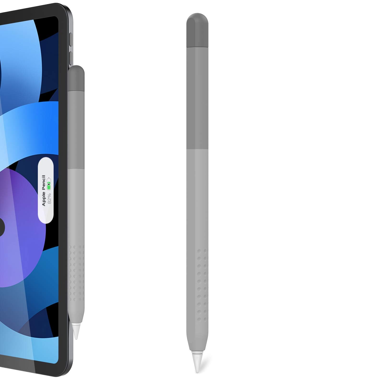 Delidigi Case for Apple Pencil Pro (2024) and Apple Pencil 2nd Generation Gradient Color Silicone Protective Cover Sleeve Accessories Compatible with iPencil Magnetic Charging and Double Tap-Grey