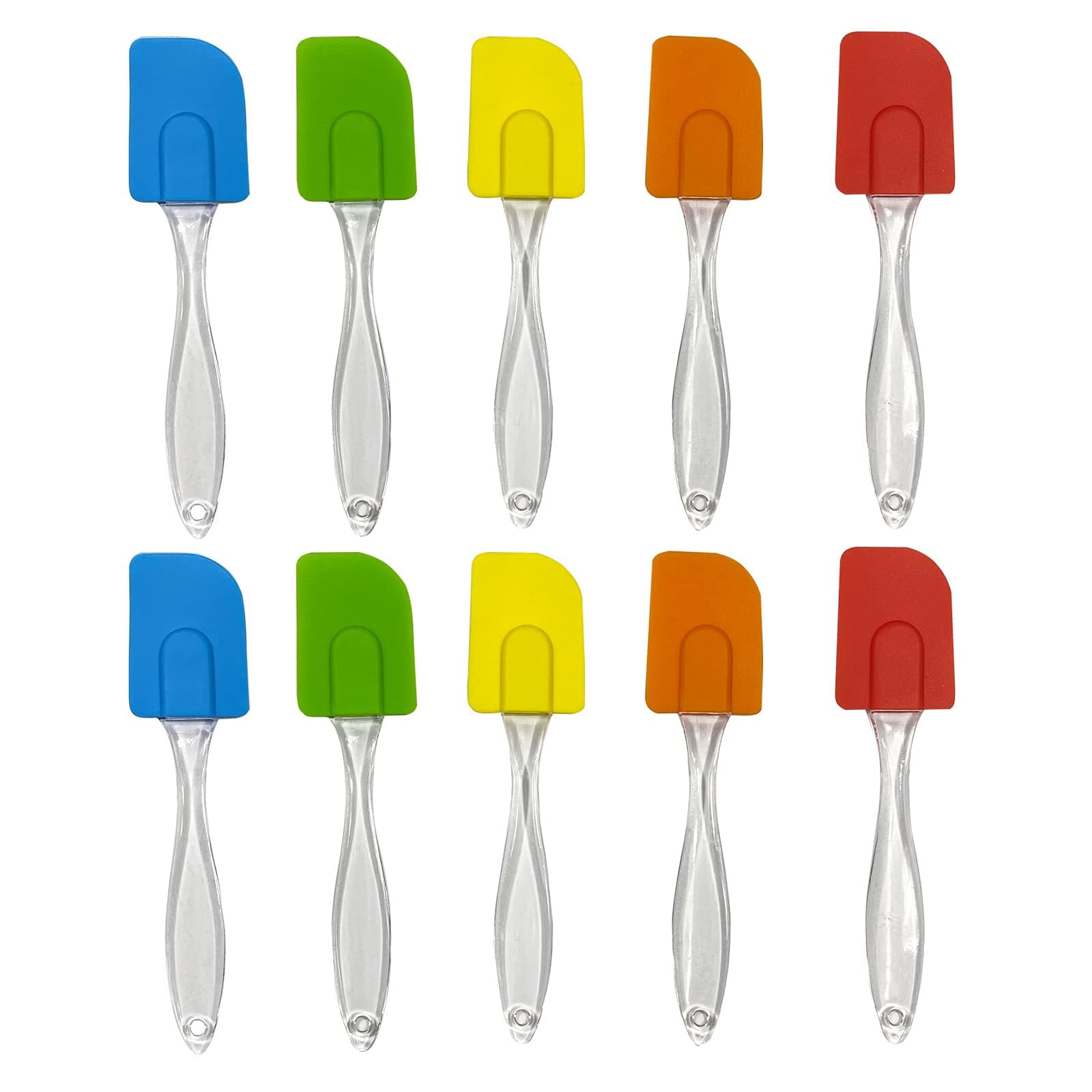 Mini Spatula Set - 10 Piece Heat Resistant Small Silicone Spatulas - Pro-Grade Multipurpose Kitchen Tool for Baking, Cooking, Mixing, and More