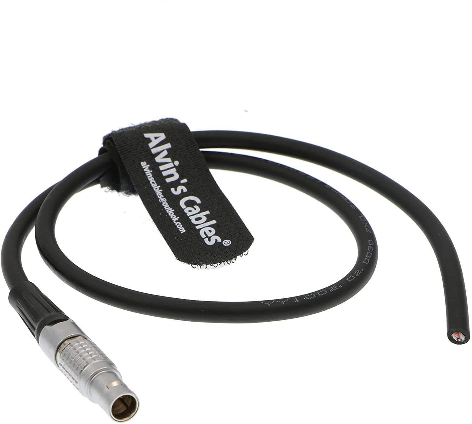 Alvin's Cables 2 Pin Male to Flying Leads Power Cable for Teradek Bond Cellular Bonding Solution from a PowerTap Power Source 60CM