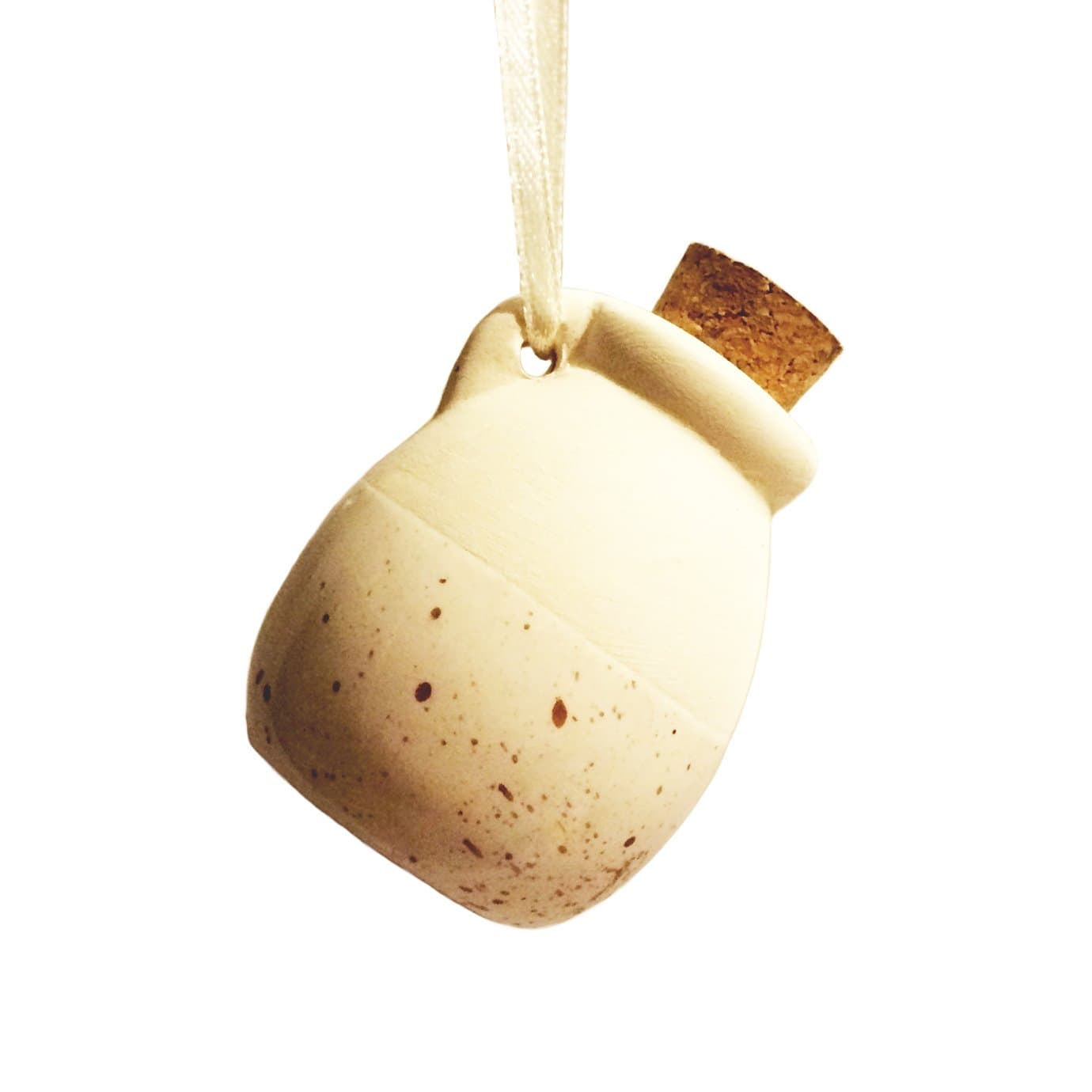 CHICKADEE WHITE Aromatherapy Essential Oil Fragrance Small Ceramic Jar Clay Pot Diffuser