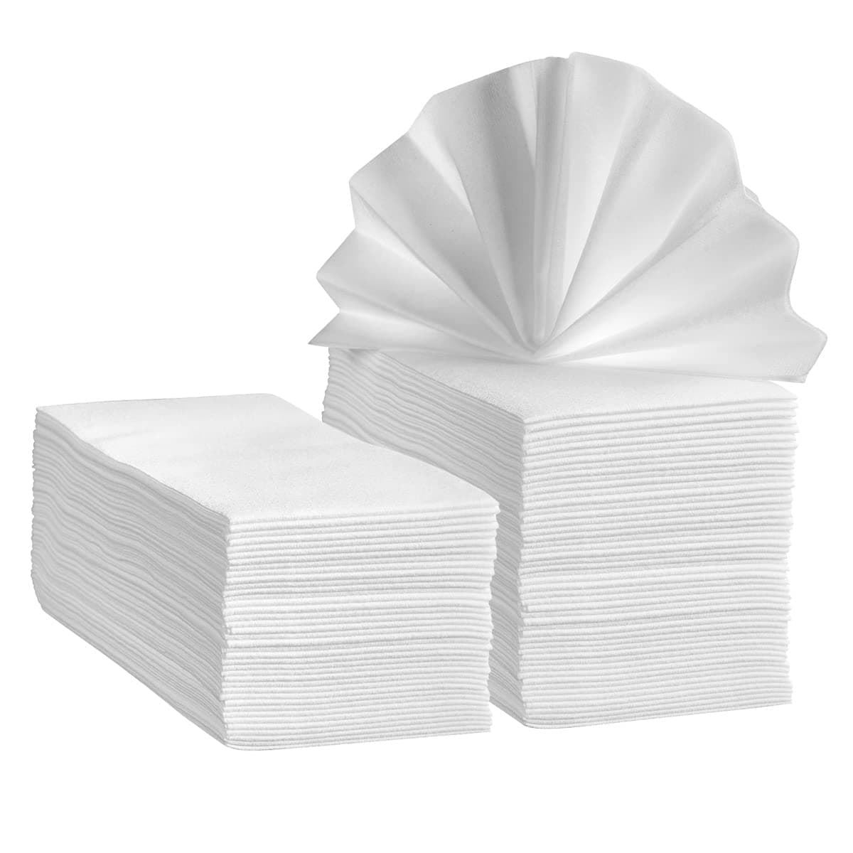 SETUP [100 Count] Linen-Feel Guest Towels - Disposable Cloth Dinner Napkins, Bathroom Paper Hand Towels, Wedding Napkins - (Formerly Comfy Package)