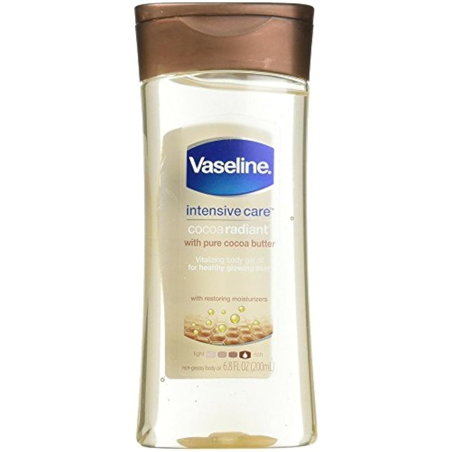 Vaseline Intensive Care Body Gel Oil, Cocoa Radiant, 6.8oz (Pack of 3)