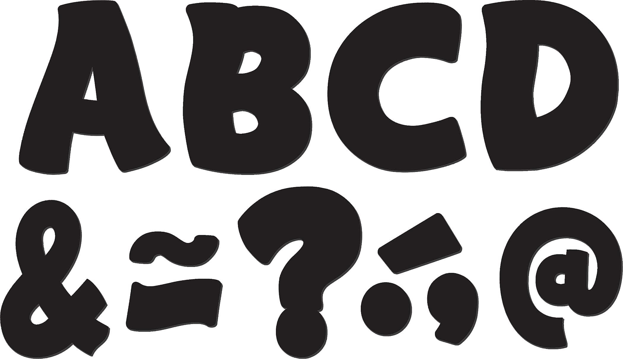 Black Funtastic Font 3" Magnetic Letters (77214)