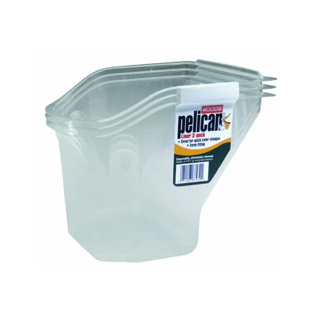 8629 Pelican Hand Held Pail Liners, 3-Piece Clear