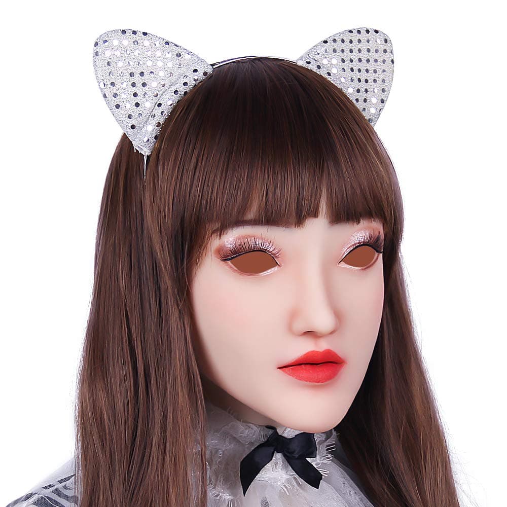 Koomiho Silicone Female Mask Realistic Handmade Head Mask Cosplay Transgender 1G Sophia