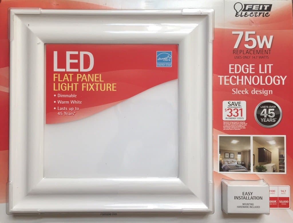 LED Flat Panel Light Fixture