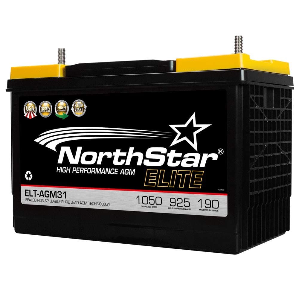 NorthStar ELT-AGM31 AGM Pure Lead 925CCA 1050CA Group 31 Battery
