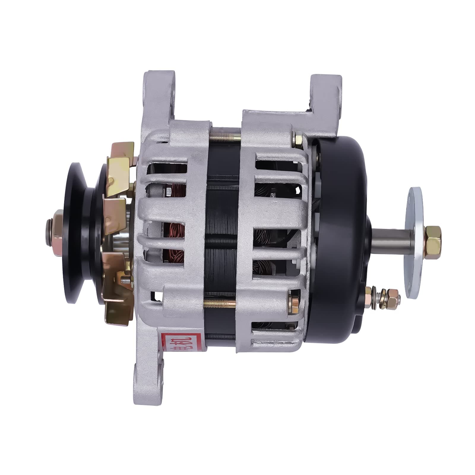 Permanent Magnet Synchronous Generator 2000W 24V Brushless DC Low Rpm Alternator with Pure Copper Coil for Charging and Lighting Agricultural Vehicles（4500RPM）