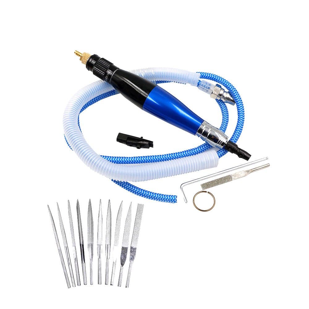 Pneumatic Ultrasonic Grinding Machine Reciprocating Ultrasonic Polishing Machine Ultrasonic Vibration Grinder (Blue)