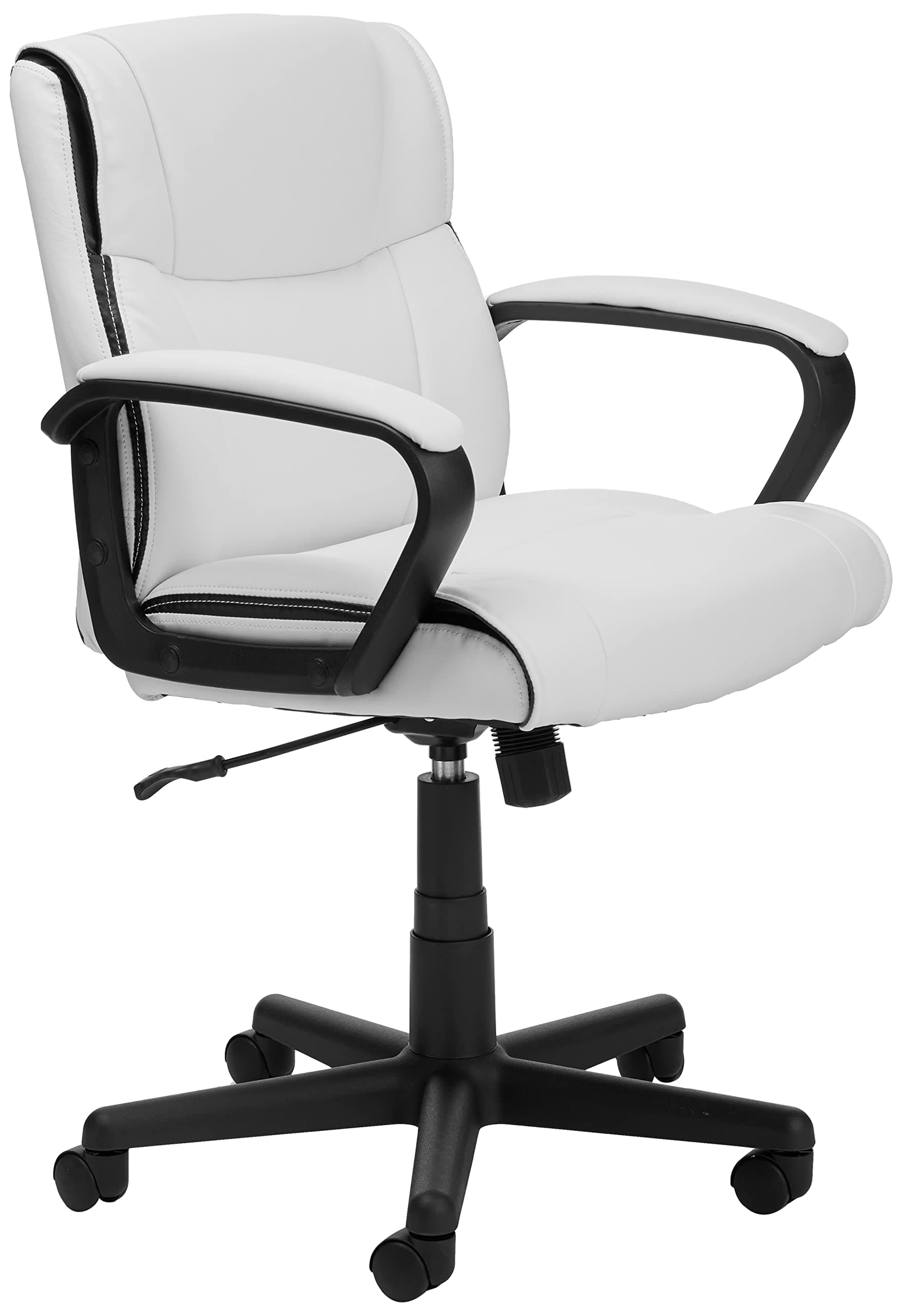 AmazonBasics Mid-Back Office Chair (White, PU & Nylon)