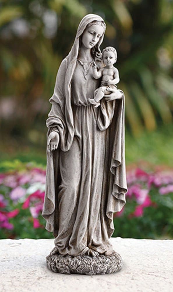 Avalon Gallery Madonna and Child Resin Garden Statue, 23 Inch