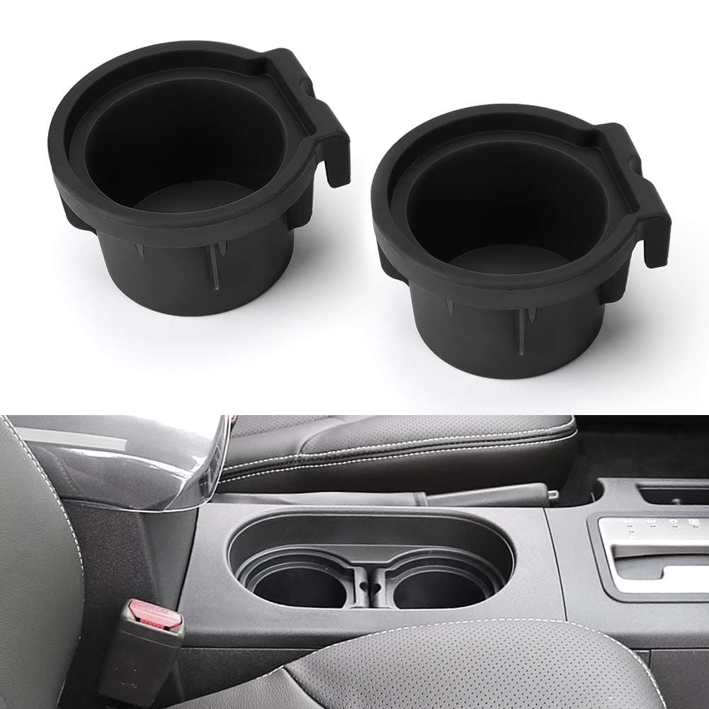 JOYTUTUS Cup Holder Insert 2 Pack Replacement Compatible with Frontier 2005-2019 Pathfinder Center Console Cup Holder Insert 2005-2012 Xterra 2005-2015 96975-EA000 96975-ZS00A