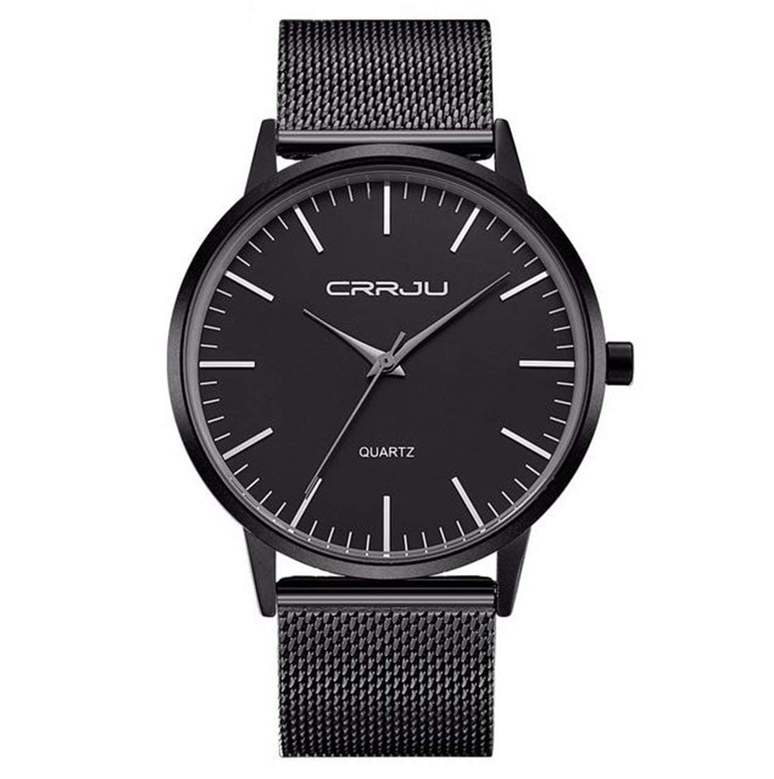 ShanniRuoMen's Slim Quartz Watch, Fashion Stainless Classic Watch with Steel Band for Men