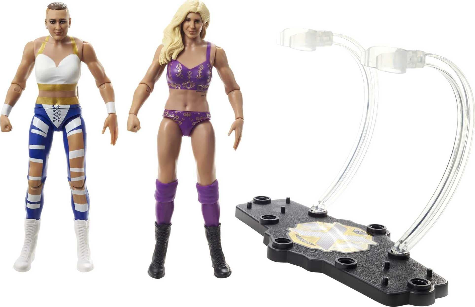 - WWE Charlotte Flair vs Rhea Ripley Championship Showdown 2-Pack 6-inch Action Figures Monday Night RAW Battle Pack for Ages 6 Years Old & Up