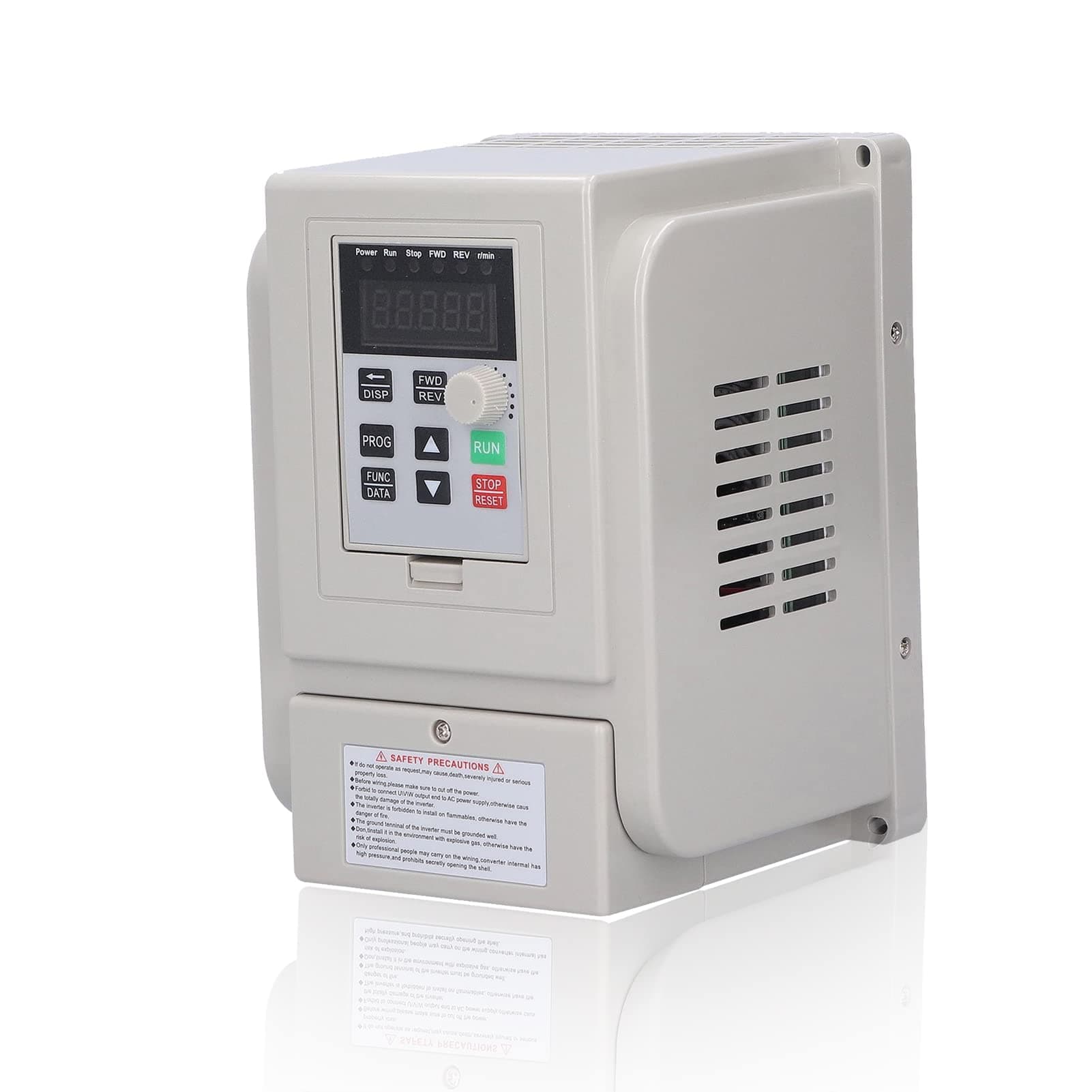 VFD Variable Frequency Drive,Single‑Phase 110VAC Input 3‑Phase 220VAC Output Variable Frequency Inverter,Motor Speed Controller,220V 1500W AT5‑1500X, default