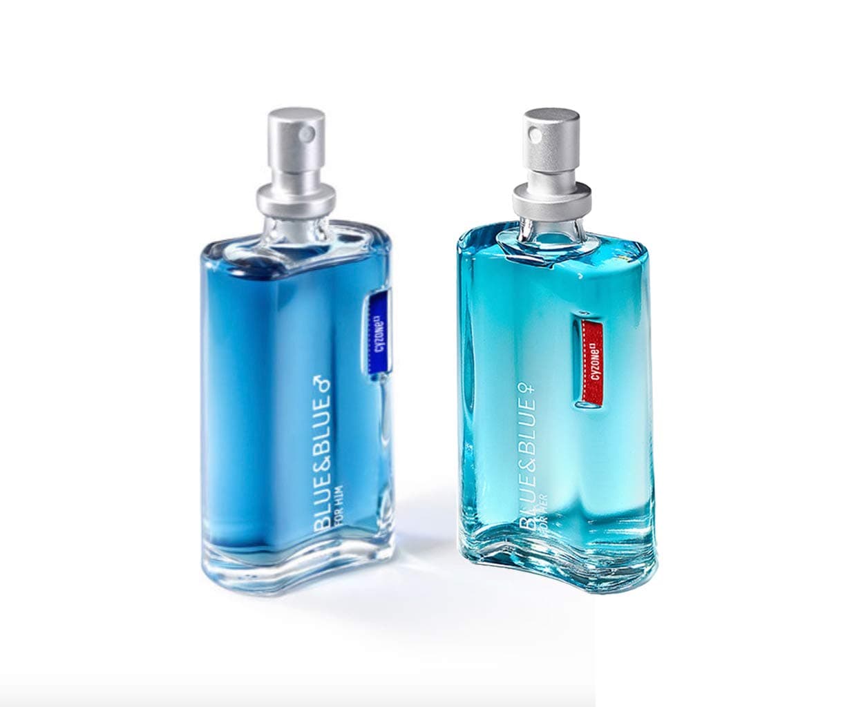 Cyzone Blue & Blue Eau de Parfum for Her and Eau de Toilette for Him Set, 2.5 fl. oz. Each