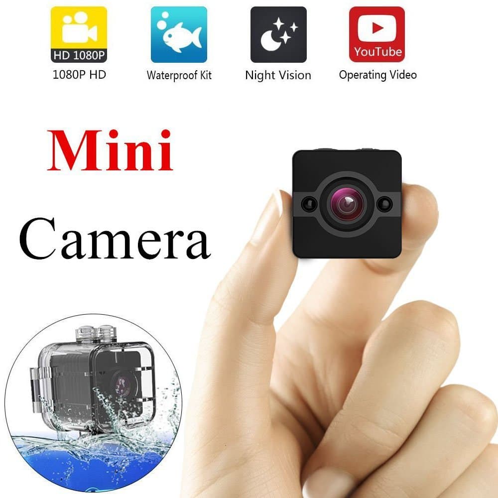 SQ12 Spy Mini Camera HD 1080P Waterproof IR Night Vision 155°Wide Angle Sport Camcorder Motion Detectiom Video Recorder Hidden DVR Nanny Cam