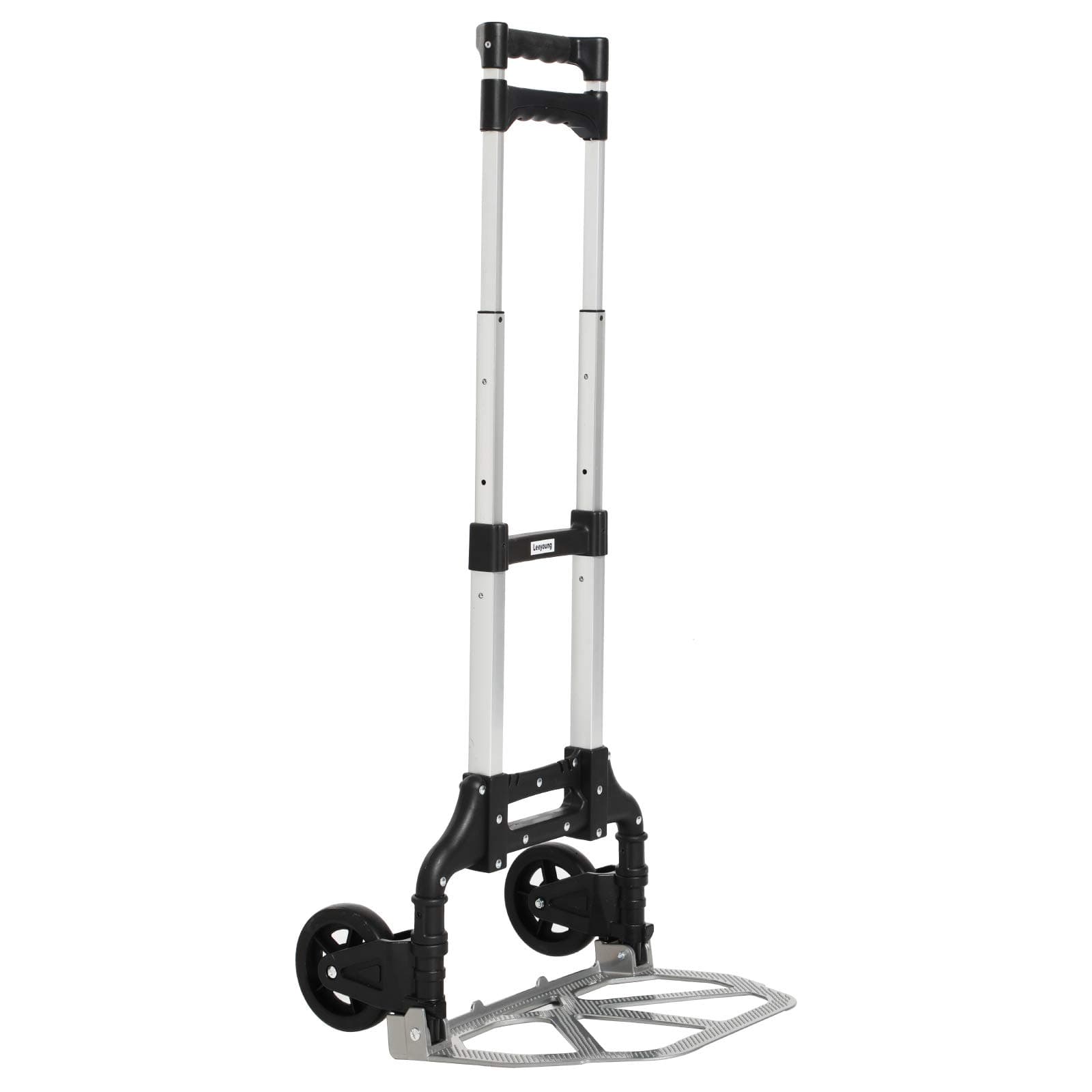 Leeyoung Dolly Cart and Folding Hand Truck Dolly,175 lb Aluminum Foldable Hand Truck with Telescoping Handle and PP+EVA Wheels