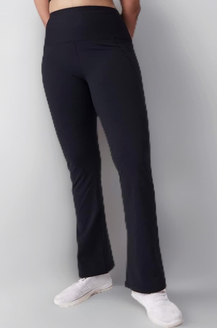 Blissclub Ultimate Flare Pants for Women Above 5'5 ft Tall | Ribbed Waistband, 4 Pockets | High Waist Trousers and Formal Pants for Office wear