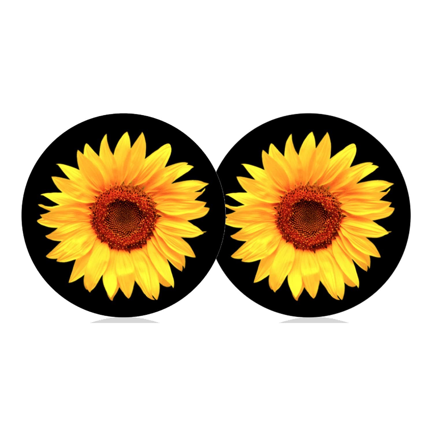 Sunflower Car Cup Holder Coaster 2PCS 2.75" Universal Silicone Auto Cup Holder Insert Coasters Car Interior Accessories Coasters by FLYEEGO