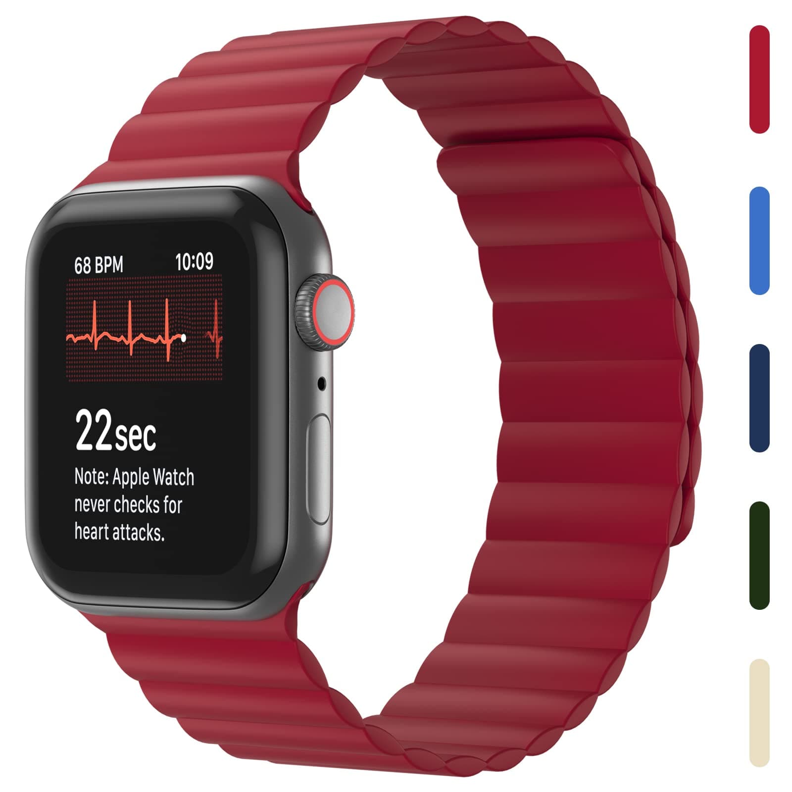 iWatch Bands for iWatch 7,Magnetic Watch Bands for iWatch Silicone Adjustable Watch Bands 38mm 40mm 41mm 42mm 44mm 45mm,For Women & Men Wristbands Strap Accessories Compatible with iWatch SE & Series