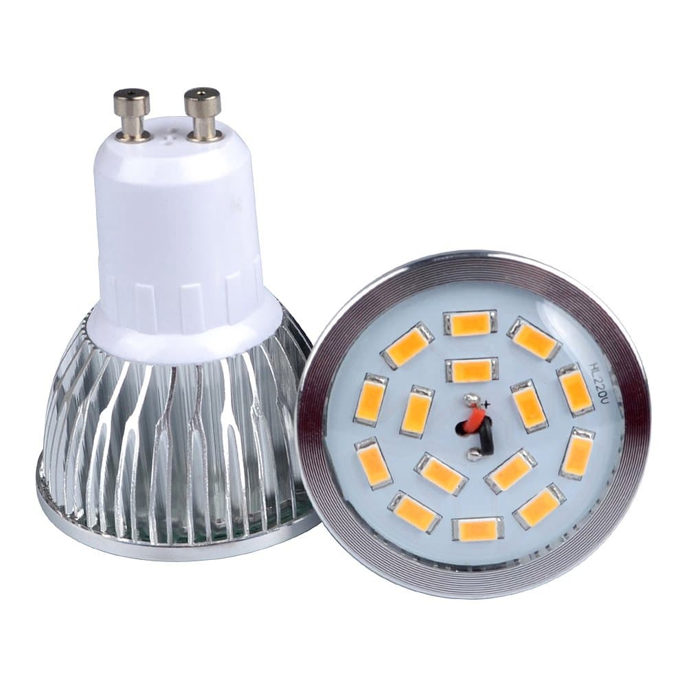 RunQiao GU10 LED Bulbs 15SMD 5630 SPOT Light LED Warm White 7W (Pack of 10)