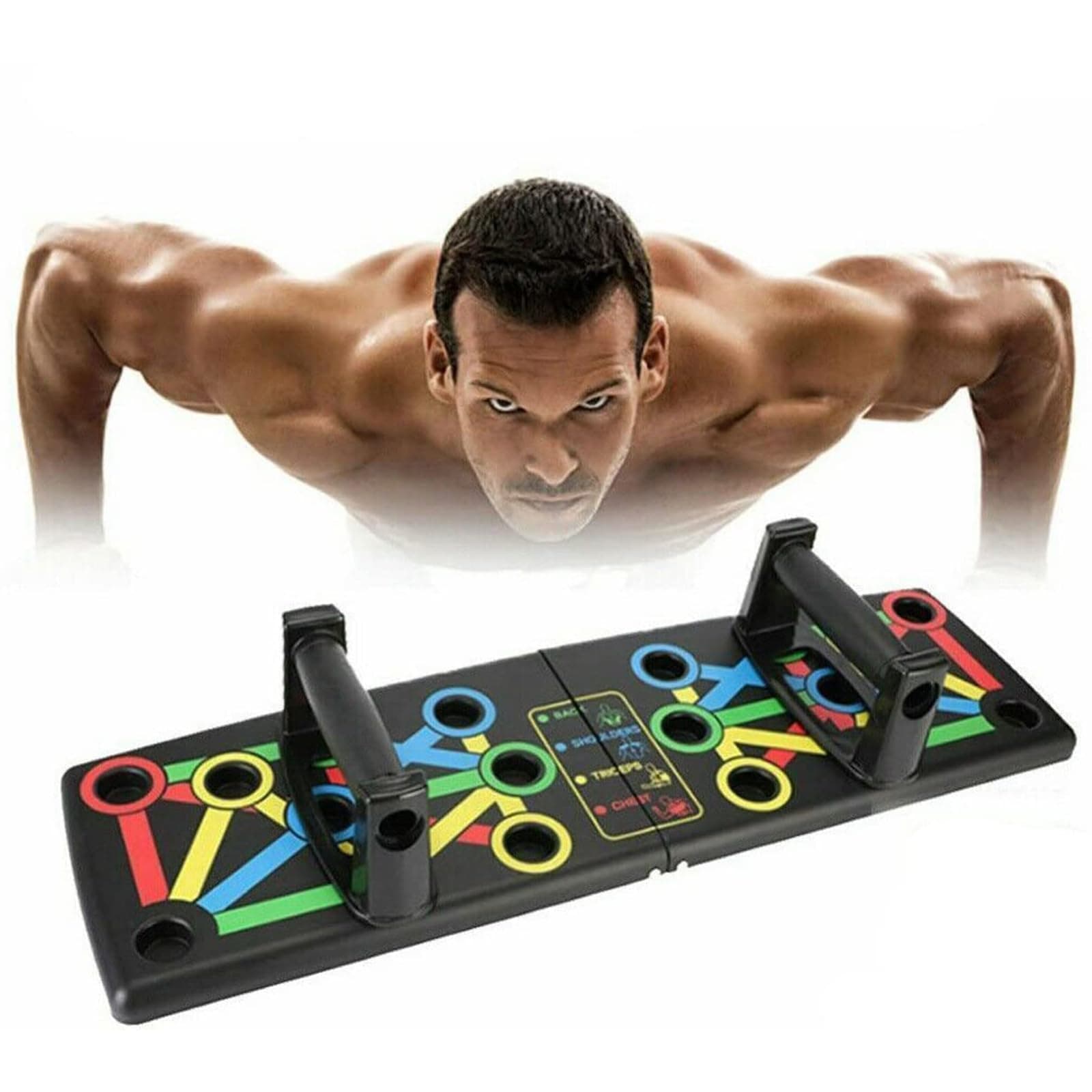 Push Up Board Foldable 14 in 1 Press Up Boards equipment Fitness Gym Muscle Strength perfect push up, Portable Exercise Equipment for Men Women Home Workouts push up machine gifts for men
