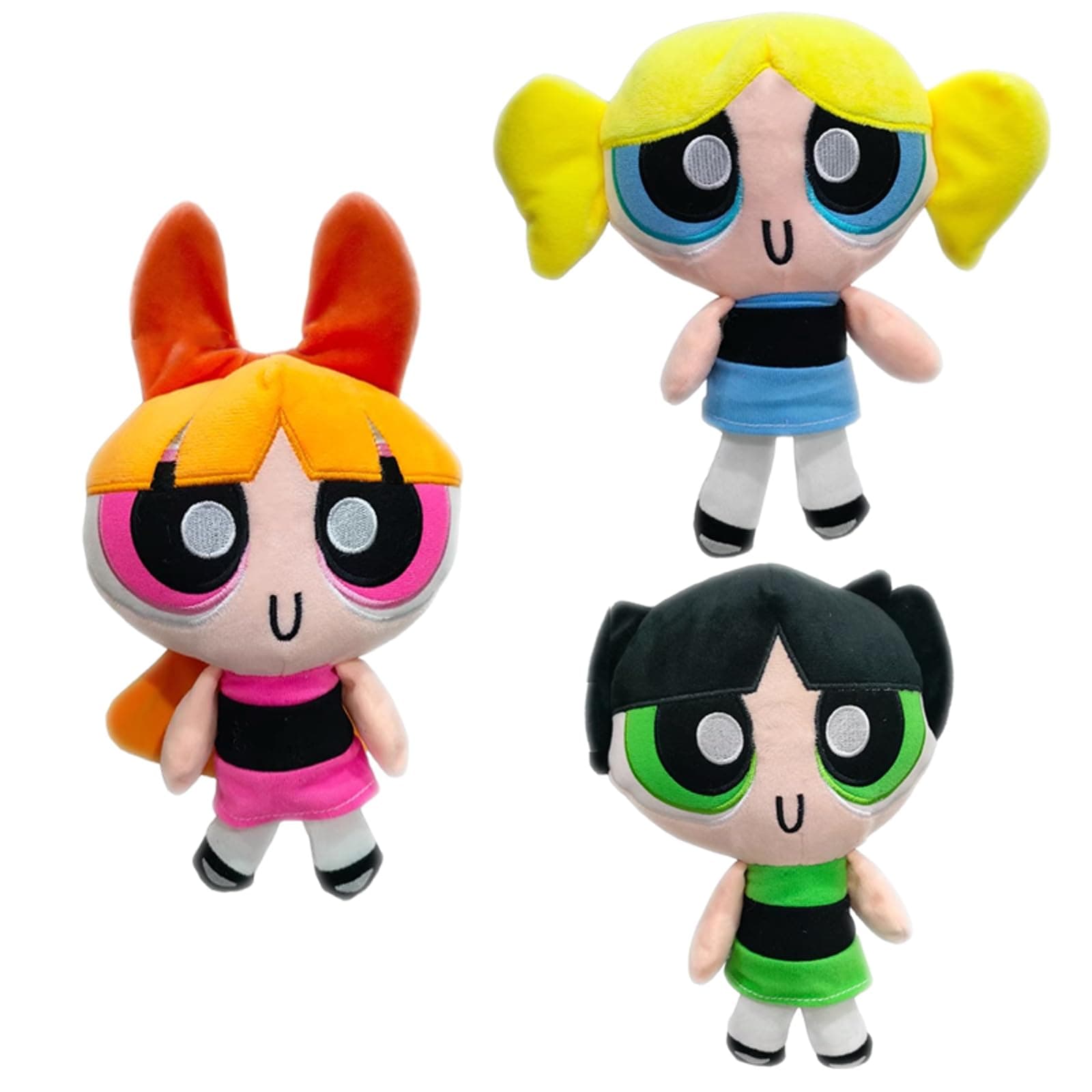 3pcs 22cm/8in Power Plush Girl Toy Cute Stuffed Plush Doll for Kids Fans Christmas Birthday Gifts