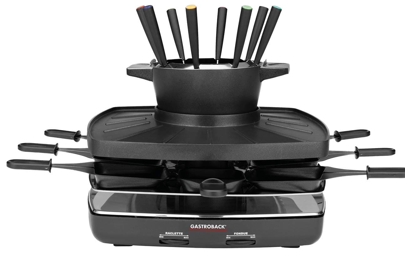 Gastroback Fondue Set Family And Friends raclette 8 personne(s) 1200 W Noir