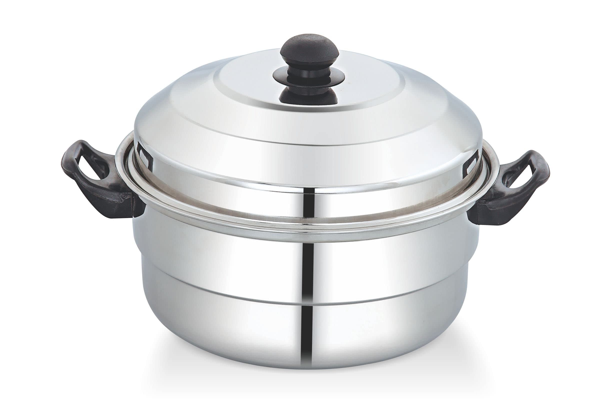 BLACKSTONE Stainless steel Idli maker, Idli Pot with 3 Plates & 1 Steamer, Idli cooker Can make 18 Idlies on the go