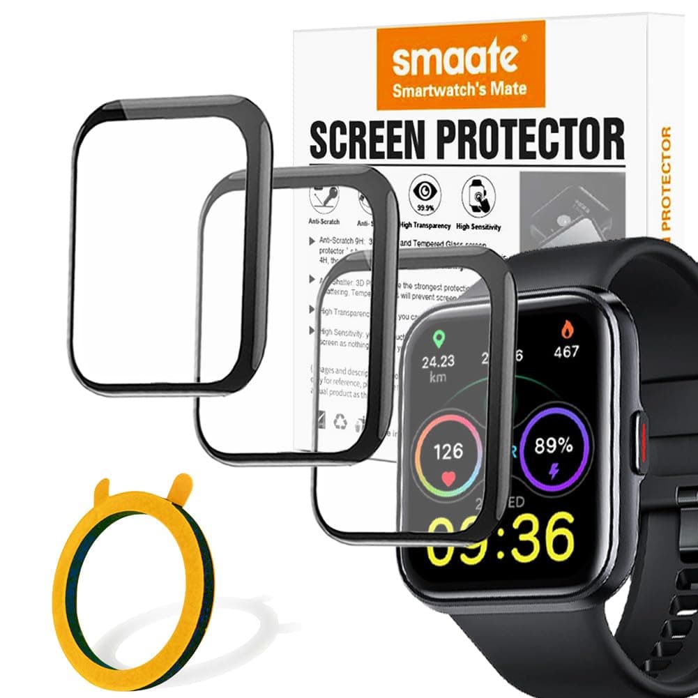 smaate 3D Screen Protector Compatible with ID208 PLUS 1.8" Quican Tensky ENOMIR Veryfit Smart Watch (Answer/Make Calls)