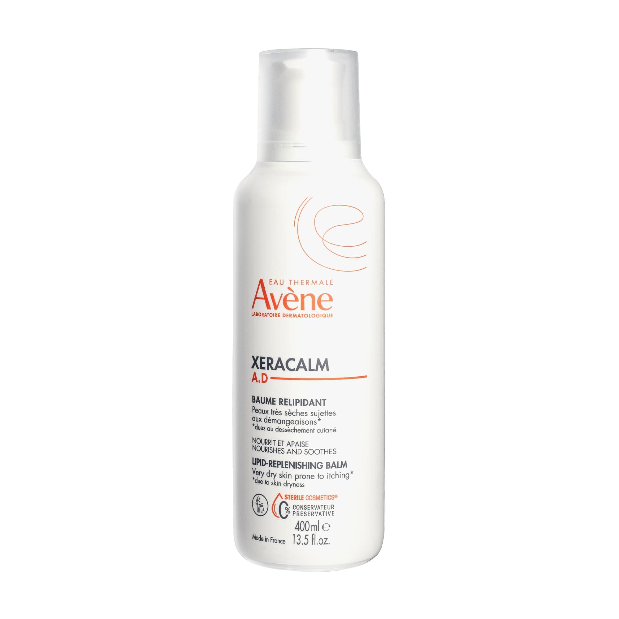 Eau Thermale Avene Xeracalm A.D Lipidreplenishing Balm, Pump, 13.5 Fl Oz