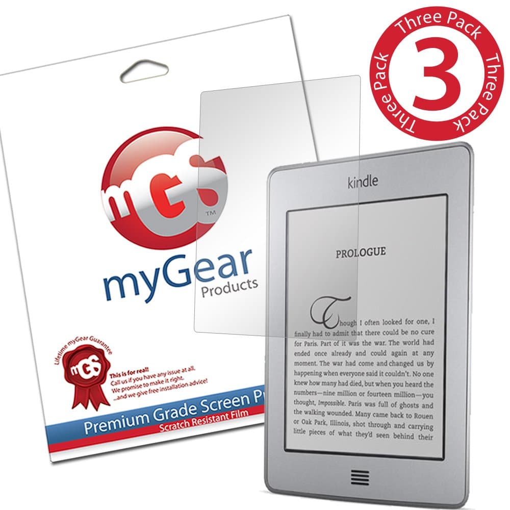 myGear Products ANTI-FINGERPRINT RashGuard Screen Protectors for Amazon Kindle Touch (3 Pack)