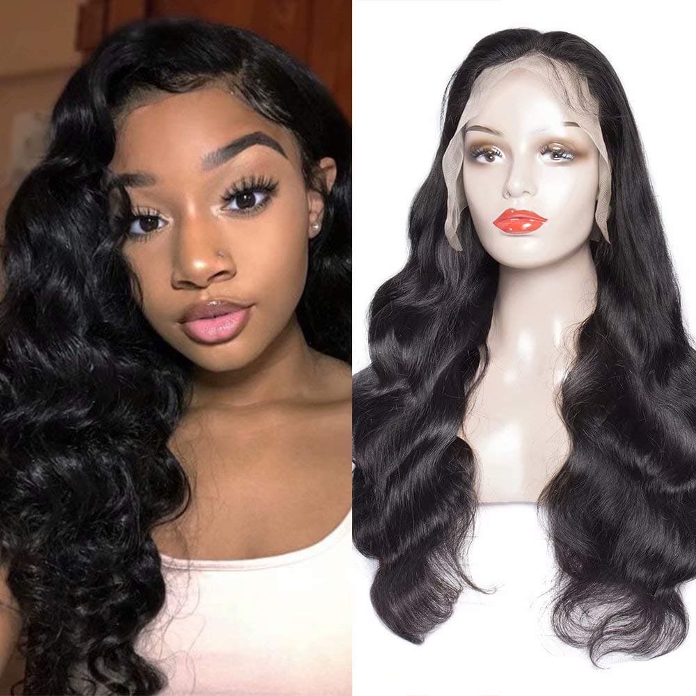 Maxine Peruvian Body Full Lace Human Hair Wigs for Black Women 180 Density Glueless 100% Unprocessed Virgin Human Hair Wigs With Baby Hair Pre Plucked 14 inch