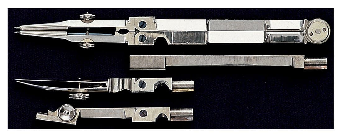 Large compass replacement Dorapasu English method drawing instrument type differential 4-pack 07160 (japan import)