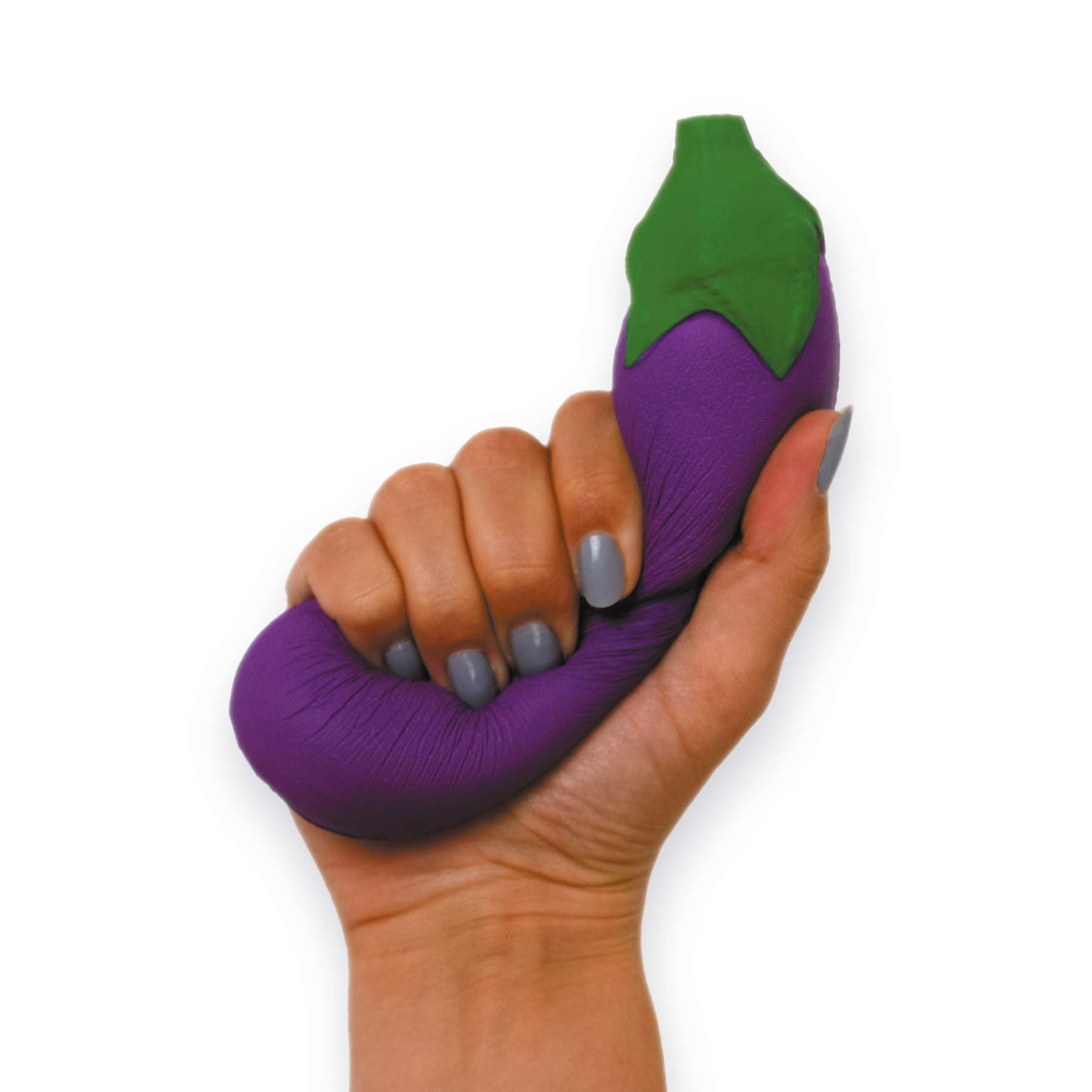 Eggplant Squishy, Stress Ball - Stress Balls For Adults, Sensory Toys, Squishy Toys, Fidget Toy, Anxiety Relief For Adults, Grip Trainer - Hand Exercise Ball