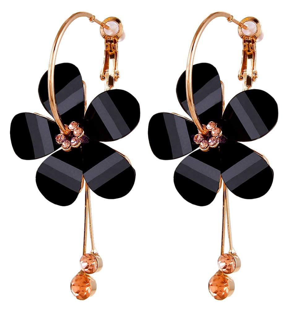 - Jewellery Earings Gold Plated Floral Earrings for Girls and Women