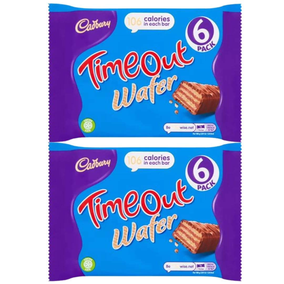 Chocolate Bar Bundle With Timeout Wafer 6 Bar Pack, 121g (2 Pack)