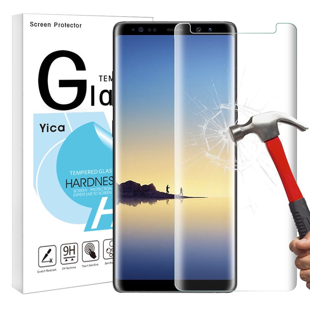 Yica Galaxy Note 8 Screen Protector [3D Glass] Note 8 Tempered Glass Screen Protector for Samsung Galaxy Note 8 [Compatible with Cases] 9H Hardness, Bubble Free