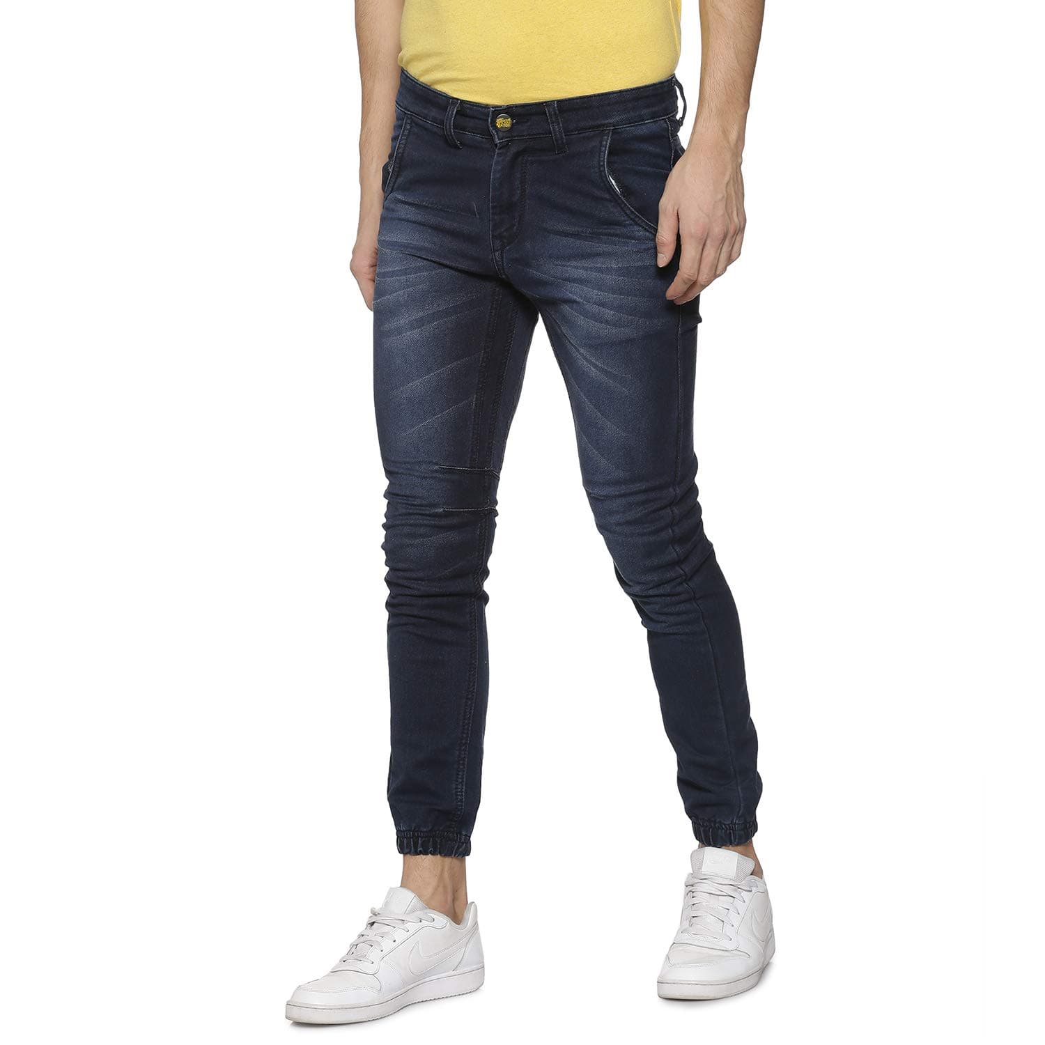 Campus Sutra Men Ankle Rib Denim Jeans