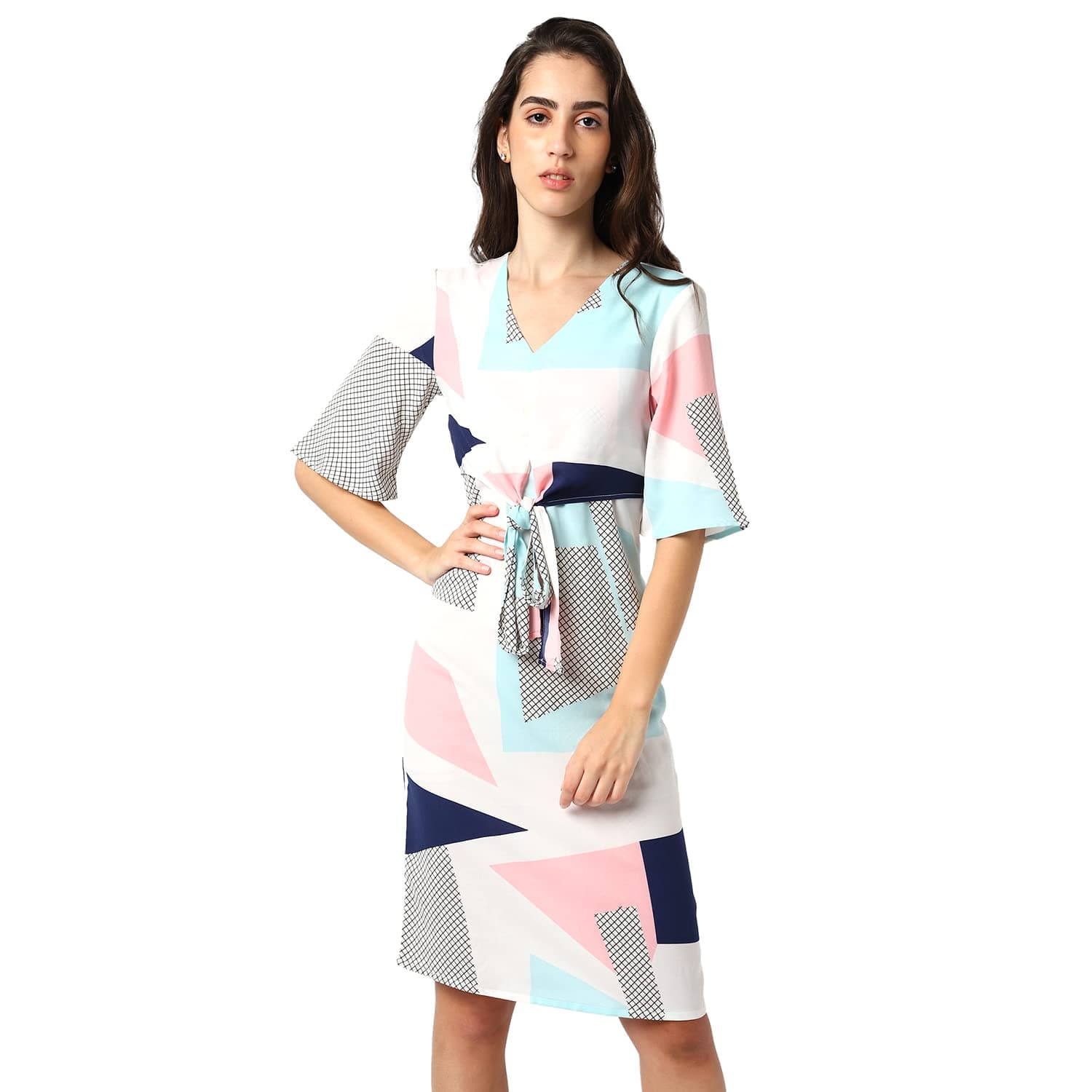 Campus SutraWomen's Dress Slim Fit For Casual Wear | Modern Clothing Mini Dress Crafted With Relaxed Design Comfort Fit And High-Performance For Everyday Wear