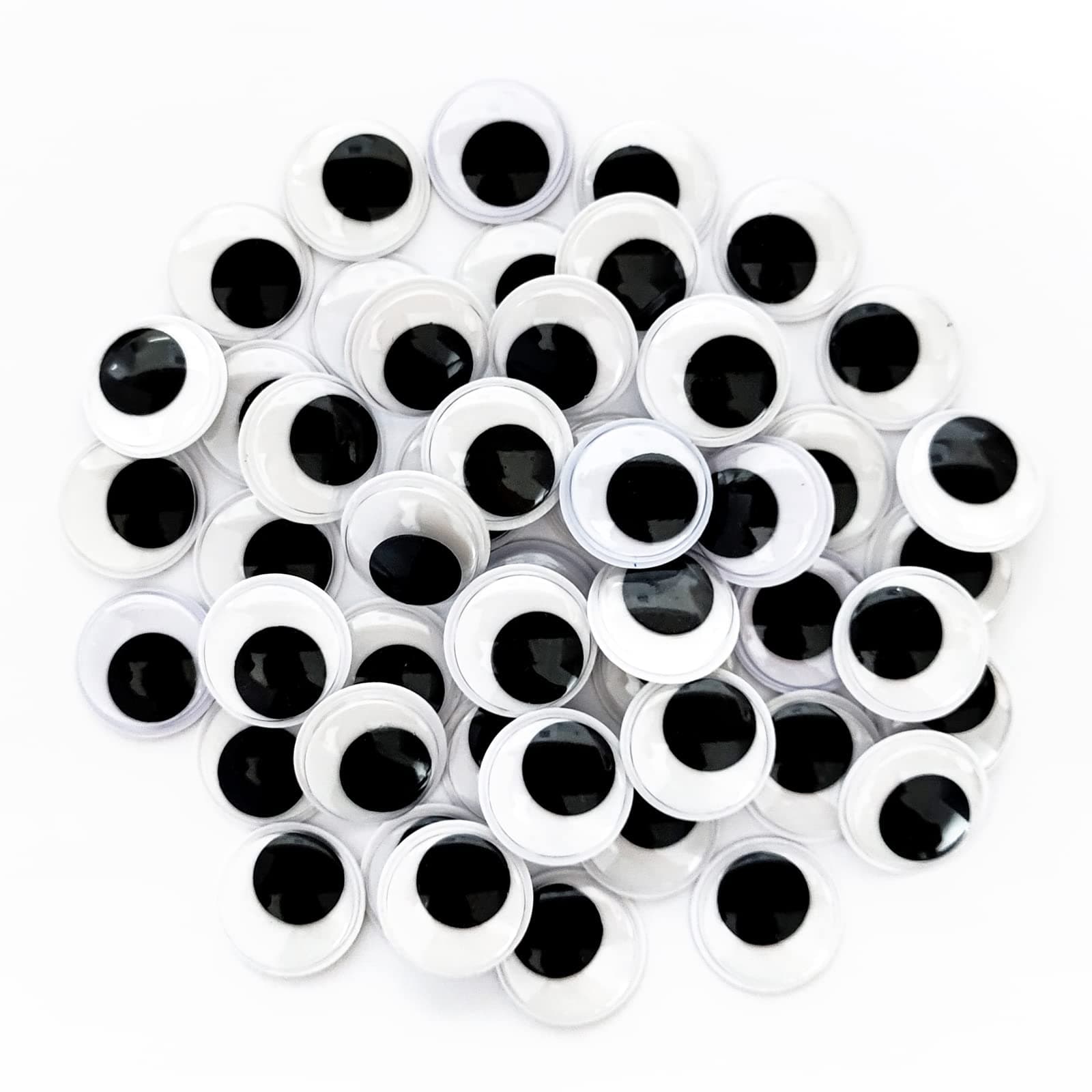 200 Pcs 20mm Black White Wiggle Googly Eyes with Self Adhesive, Googly Eyes for DIY Crafts Decoration