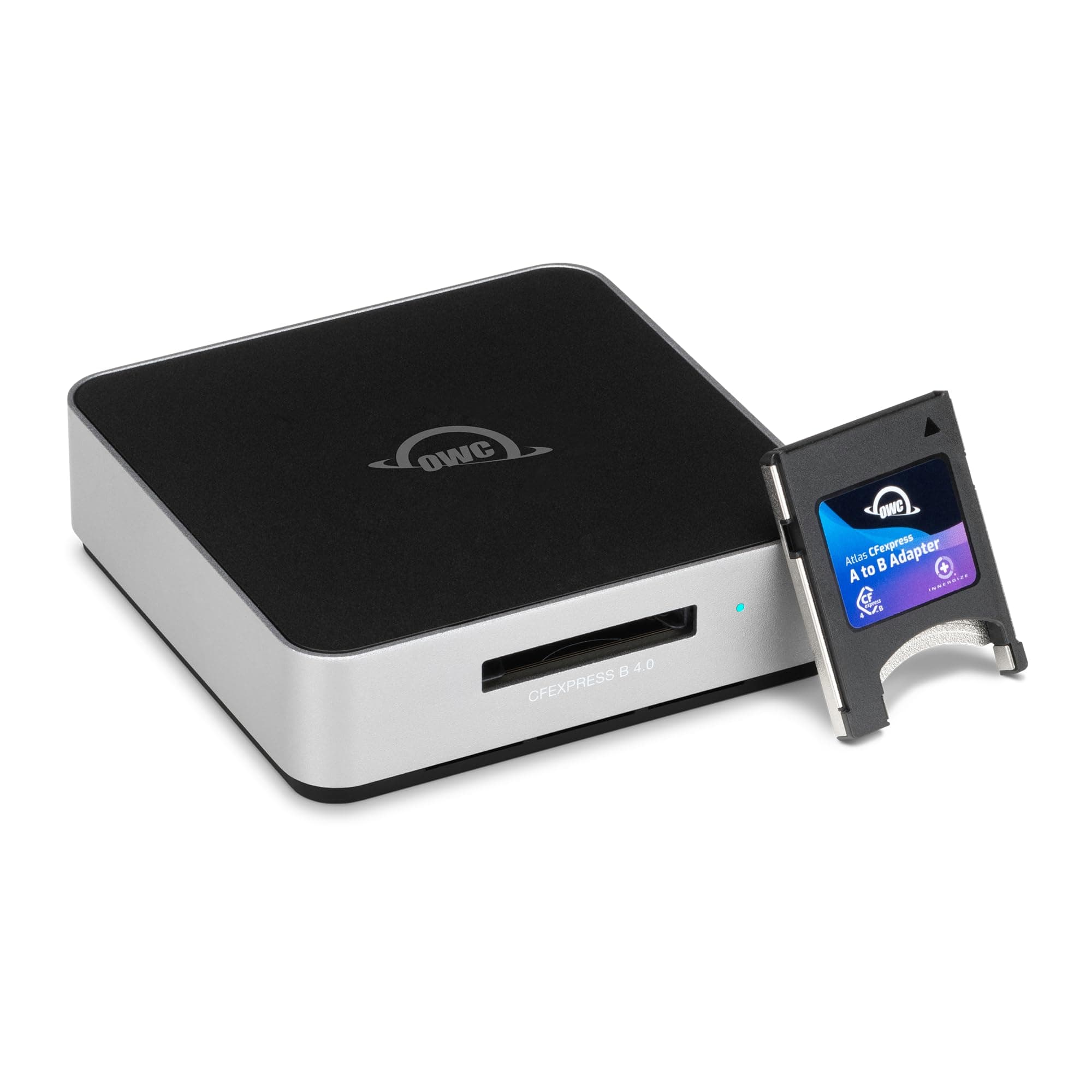OWC Atlas USB4 CFexpress 4.0 Type B Card Reader, 40Gb/s USB4 (USB-C) Port, Bus Powered via a USB-C Host Port, Up to 5000MB/s Real-World Speed, USB-C Cable Included