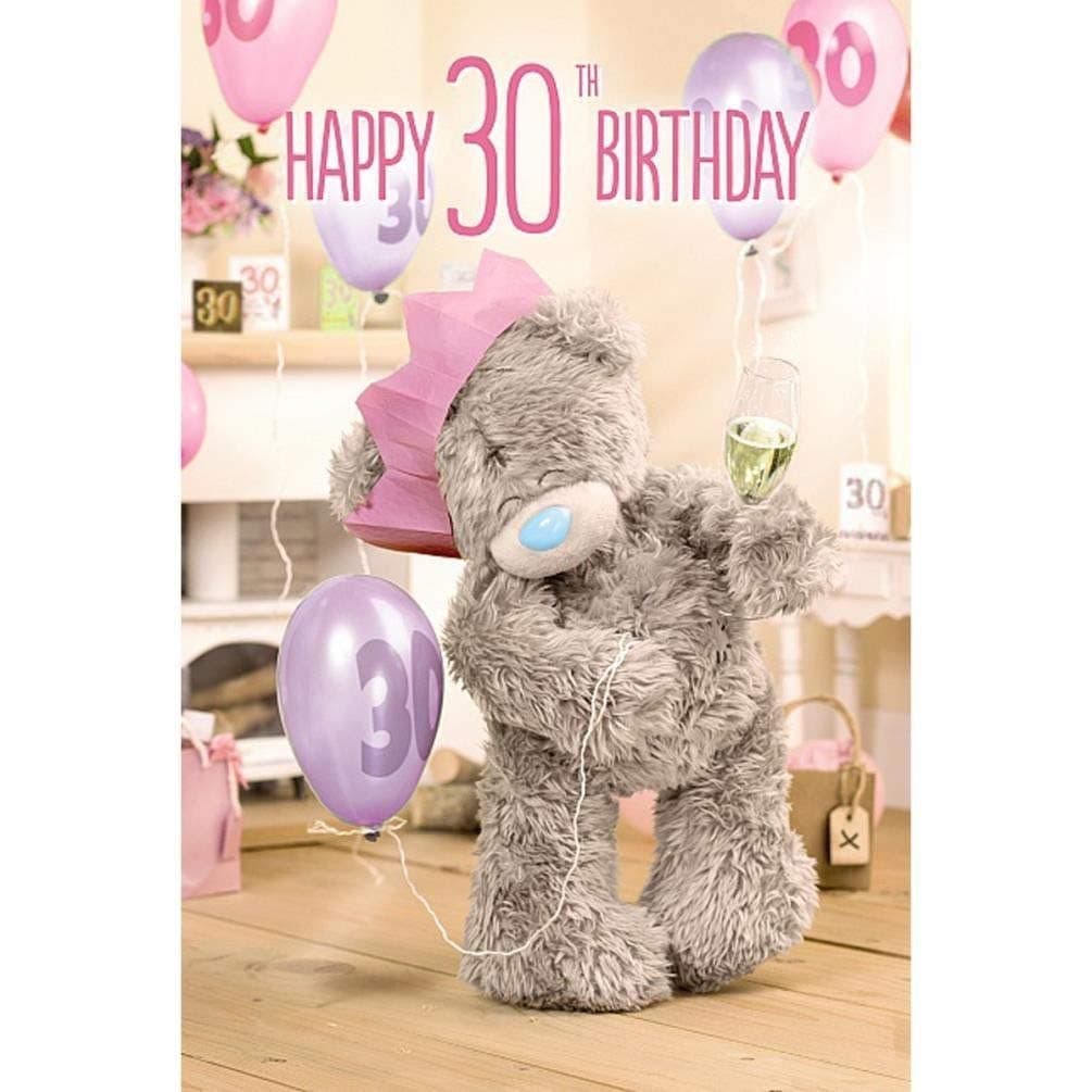 Me To You Tatty Teddy 3D Holographic Card - Happy 30th Birthday