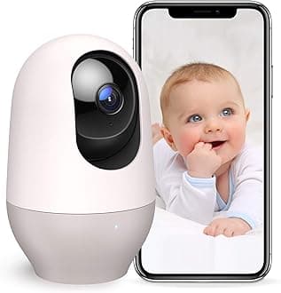 nooie 5G Baby Monitor, 2K Baby Monitor with Camera and Audio, WiFi Pet Camera for Smartphone APP Control, Motion and Sound Detection, HD Night Vision, Compatible with Alexa, SD or Cloud Storage