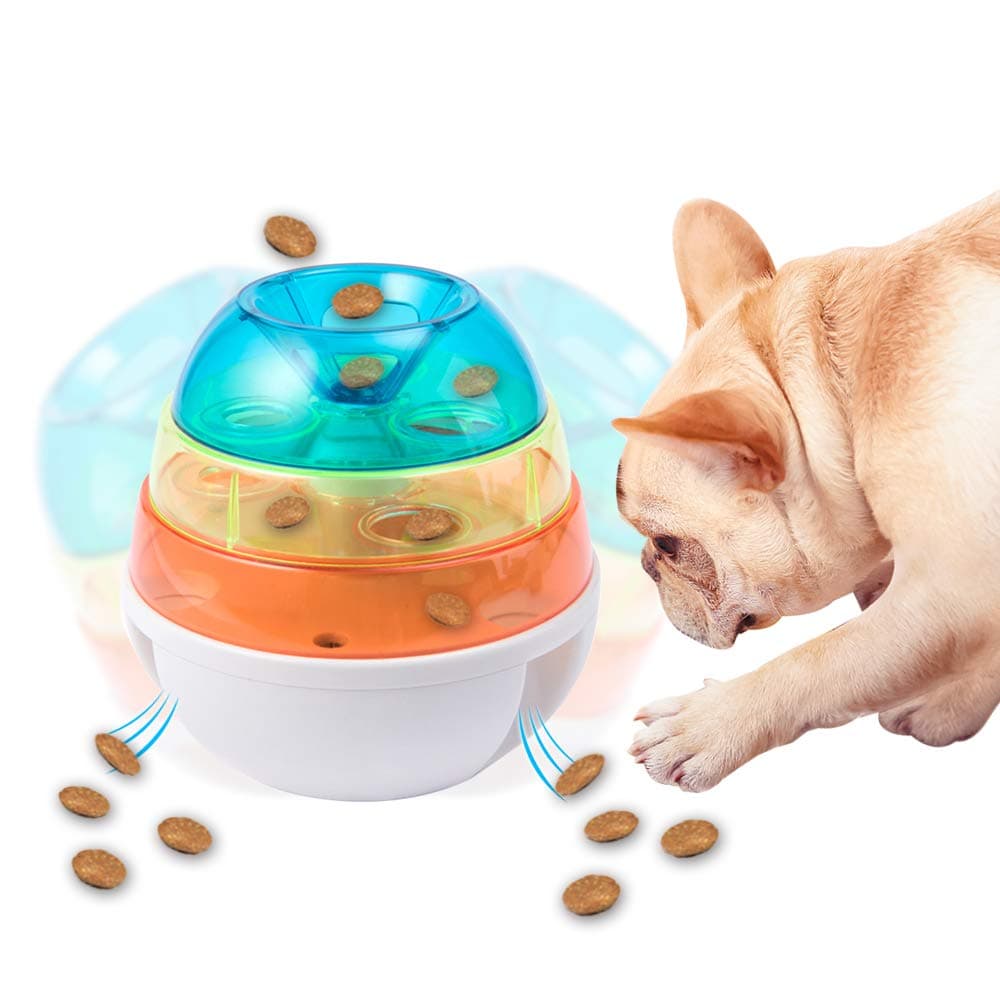 laamei Dog Food Ball, Pet IQ Treat Ball, Interactive Food Dispensing Chew Toys Slow Feeder Tumbler Balls For Small Medium Large Breed Dogs & Cats