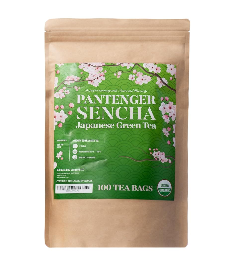 Organic Sencha Green Tea Bags| 100 Sencha Tea Bags - USDA Organic | First Harvest Japanese Green Tea | by Pantenger.
