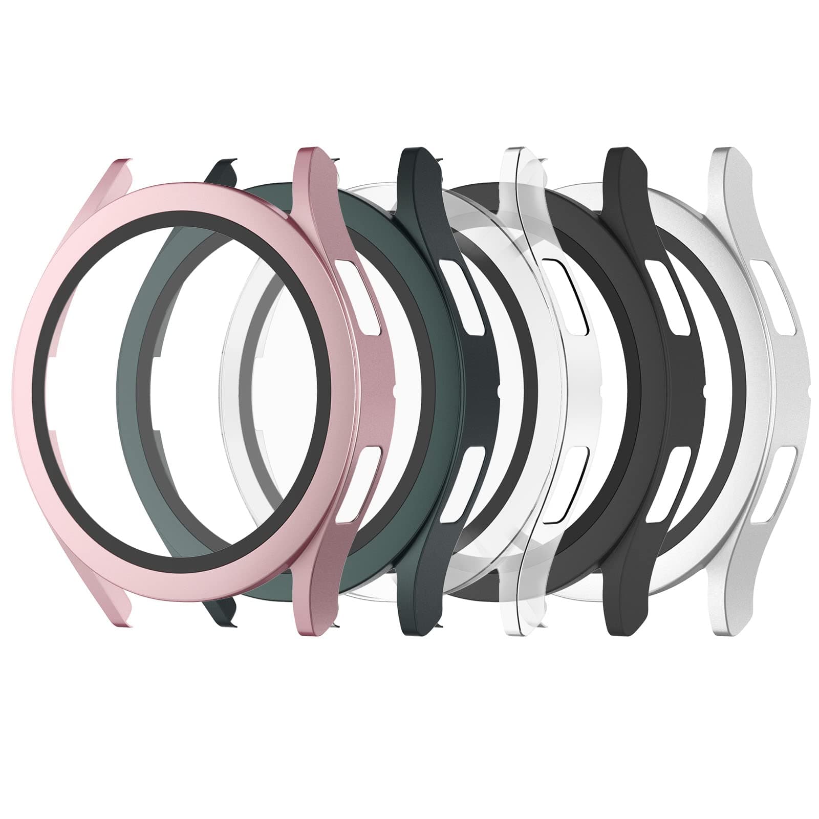 5-Pack Screen Protector Case Compatible with Samsung Galaxy Watch 4 40mm, PC Hard Screen Protector Bumper Cover Replacement for 40mm Samsung Watch 4